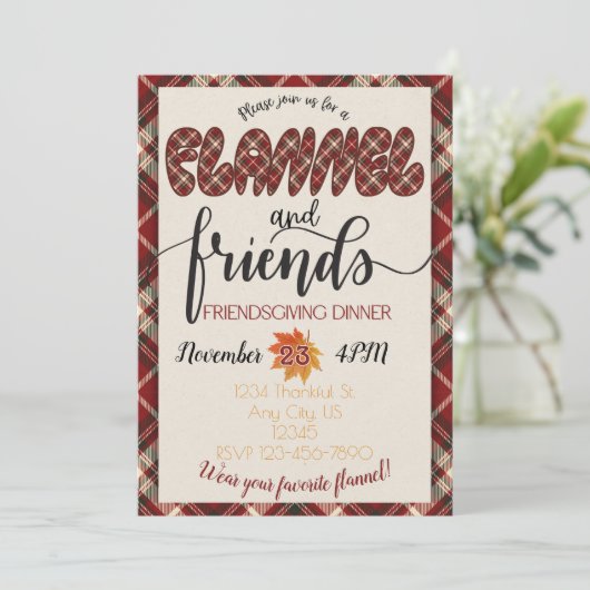 フランネル&フレンズフレンドディナー招待状 招待状 (スタンド正面)