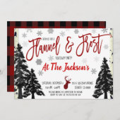 フランネル&フロストパーティの招待状 招待状 (正面/裏面)