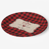 フランネル&フロストランバージャッククリスマスホリデー ペーパープレート (アングル)