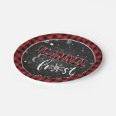 フランネル&フロスト紙プレート-レッドスノー ペーパープレート (アングル)