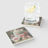 フランバーハスヴィンテージブーケバラ ストーンコースター (横)
