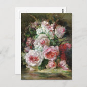 フランバーハスヴィンテージブーケバラ ポストカード (正面/裏面)