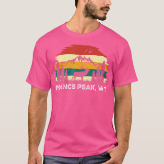 フランピークウィマウンテンハイキング自然屋外キャンプ Tシャツ