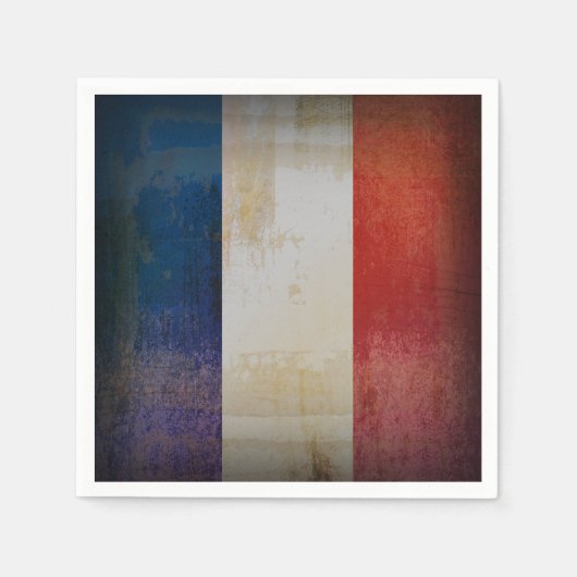 フラン動揺してス国旗 スタンダードカクテルナプキン (正面)