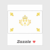 フラン王室のス国旗（1814年～1830年） シール (シート)