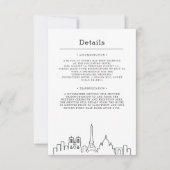 フラン結婚スの |ゲスト詳細招待状 招待状 (正面)