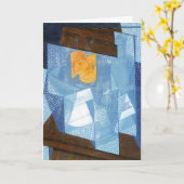 フラン・グリスの果物皿、ヴィンテージ・キュビズム静物画 カード (黄色い花)