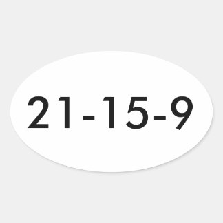 フランWOD 21 15 9 楕円形シール