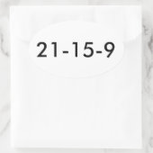 フランWOD 21 15 9 楕円形シール (バッグ)