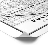 フラートンの地図 ポスター (角)