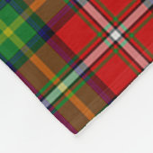 フラートンクランバッジタータンチェックプレイド フリースブランケット (角)