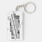 フラートン空港図/タクシー図 キーホルダー (裏面)