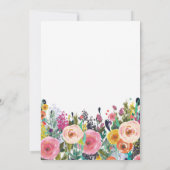 フラーラル・サプライズ 13歳の誕生日パーティー招待状 ピンク 招待状 (裏面)