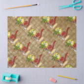 フラ女の子のMele Kalikimakaのクリスマスのティッシュペーパーの 薄葉紙 (クラフト)