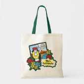フラ女の子のMele Kalikimakaのハワイのクリスマスの漫画 トートバッグ (正面)