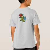 フラ女の子のMele Kalikimakaのハワイのクリスマスの漫画 Tシャツ (裏面)