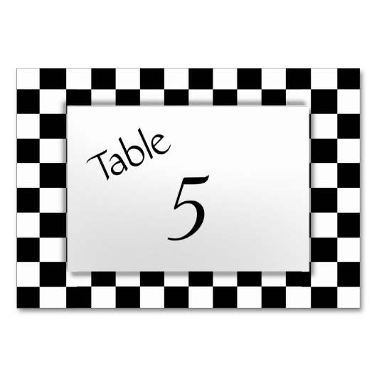 フラ市松模様にグのテーブル番号 テーブルナンバー (裏面)