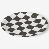 フラ市松模様にグのパターン ペーパープレート (アングル)