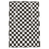 フラ市松模様にグのパターン ミディアムペーパーバッグ (正面)