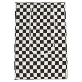 フラ市松模様にグのパターン ミディアムペーパーバッグ (裏面)