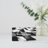 フラ市松模様にグの背景 名刺 (スタンド正面)