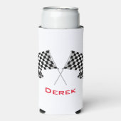 フラ市松模様にグデザインセルツァークーラーボックス スリム缶クーラー (Seltzer正面)