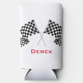 フラ市松模様にグデザインセルツァークーラーボックス スリム缶クーラー (正面)