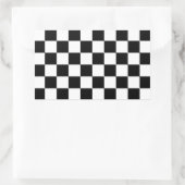 フラ市松模様にグデザインチェス市松模様にボード 長方形シール (バッグ)