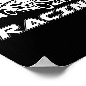 フラ市松模様にグ車レース ポスター (角)