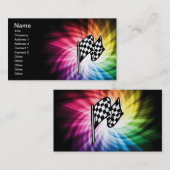 フラ市松模様にグ・スペクトル 名刺 (正面/裏面)