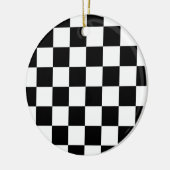 フラ市松模様にグ セラミックオーナメント (左)