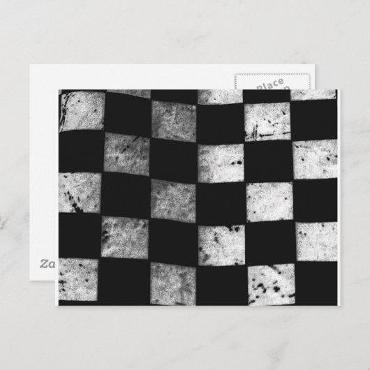 フラ市松模様にグ ポストカード (正面/裏面)
