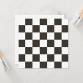 フラ市松模様にグ(白黒) (パタ市松模様にーン) カード (正面/裏面インサイチュ)