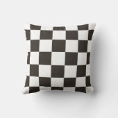 フラ市松模様にグ（白黒） (パタ市松模様にーン) クッション (裏面)