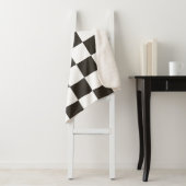 フラ市松模様にグ(白黒) (パタ市松模様にーン) シェルパブランケット (インサイチュ)