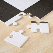 フラ市松模様にグ(白黒) (パタ市松模様にーン) ジグソーパズル (側面)