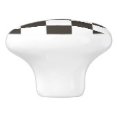 フラ市松模様にグ(白黒) (パタ市松模様にーン) セラミックノブ (側面)