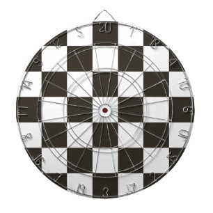 フラ市松模様にグ（白黒） (パタ市松模様にーン) ダーツボード