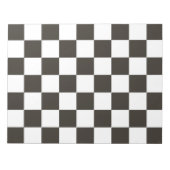 フラ市松模様にグ(白黒) (パタ市松模様にーン) ノートパッド (正面)