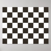 フラ市松模様にグ（白黒） (パタ市松模様にーン) ポスター (正面)