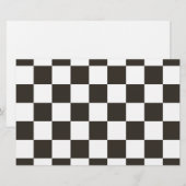 フラ市松模様にグ（白黒） (パタ市松模様にーン) 便箋 (正面/裏面)