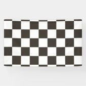 フラ市松模様にグ(白黒) (パタ市松模様にーン) 横断幕 (横)