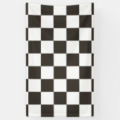 フラ市松模様にグ(白黒) (パタ市松模様にーン) 横断幕 (縦)