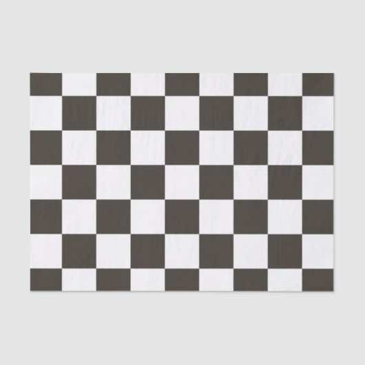 フラ市松模様にグ(白黒) (パタ市松模様にーン) 薄葉紙 (正面)