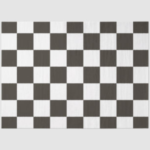 フラ市松模様にグ（黒と白） 薄葉紙