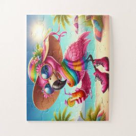 フラ恋しく思ミンゴアットザビーチ ジグソーパズル