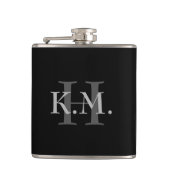 フラ男らしスモノグラムの フラスク (正面)