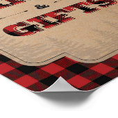 フラ素朴ンネルパーティーカードとギフトのサイン ポスター (角)