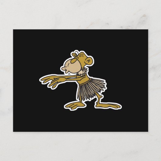 フラ踊りサル ポストカード (正面)