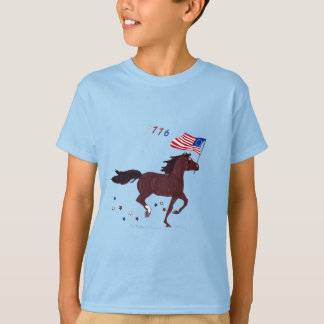 フラ飛んでいるグ1776ポニー Tシャツ